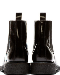 schwarze Chelsea Boots aus Leder von Ami