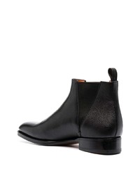 schwarze Chelsea Boots aus Leder von Santoni