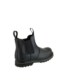 schwarze Chelsea Boots aus Leder von Amblers Safety