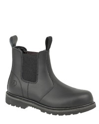 schwarze Chelsea Boots aus Leder von Amblers Safety