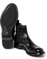 schwarze Chelsea Boots aus Leder von Officine Creative