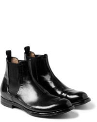 schwarze Chelsea Boots aus Leder von Officine Creative