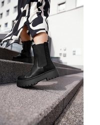 schwarze Chelsea Boots aus Leder von Aniston SHOES