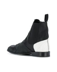 schwarze Chelsea Boots aus Leder von Moohong