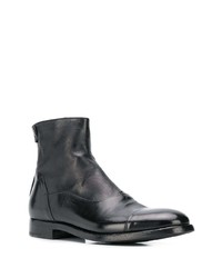 schwarze Chelsea Boots aus Leder von Alberto Fasciani