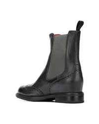 schwarze Chelsea Boots aus Leder von Santoni