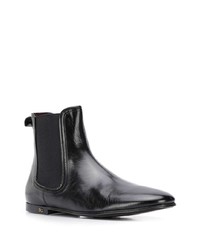 schwarze Chelsea Boots aus Leder von Dolce & Gabbana