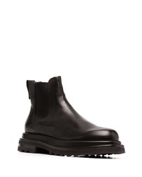 schwarze Chelsea Boots aus Leder von Giorgio Armani