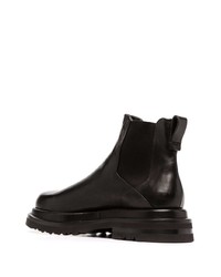 schwarze Chelsea Boots aus Leder von Giorgio Armani