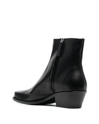 schwarze Chelsea Boots aus Leder von Diesel