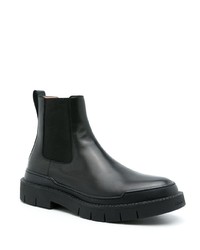 schwarze Chelsea Boots aus Leder von Salvatore Ferragamo