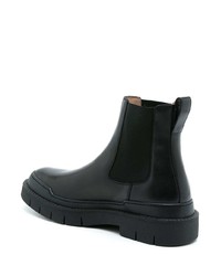 schwarze Chelsea Boots aus Leder von Salvatore Ferragamo