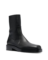 schwarze Chelsea Boots aus Leder von Jil Sander