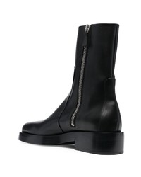 schwarze Chelsea Boots aus Leder von Jil Sander