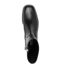 schwarze Chelsea Boots aus Leder von Jil Sander