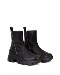 schwarze Chelsea Boots aus Leder von Giuseppe Zanotti