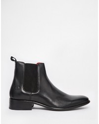 schwarze Chelsea Boots aus Leder von Base London