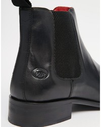 schwarze Chelsea Boots aus Leder von Base London