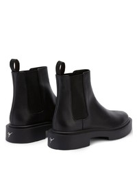 schwarze Chelsea Boots aus Leder von Giuseppe Zanotti