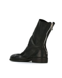 schwarze Chelsea Boots aus Leder von Guidi