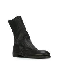 schwarze Chelsea Boots aus Leder von Guidi