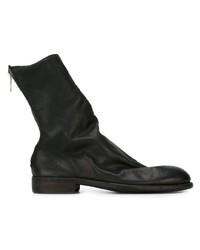 schwarze Chelsea Boots aus Leder von Guidi