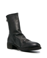 schwarze Chelsea Boots aus Leder von Guidi