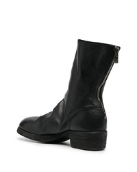 schwarze Chelsea Boots aus Leder von Guidi