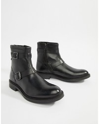 schwarze Chelsea Boots aus Leder von Base London