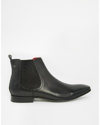 schwarze Chelsea Boots aus Leder von Base London