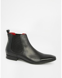 schwarze Chelsea Boots aus Leder von Base London