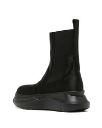 schwarze Chelsea Boots aus Leder von Rick Owens DRKSHDW