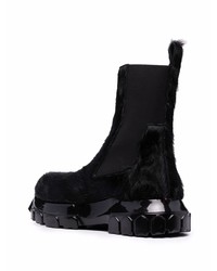 schwarze Chelsea Boots aus Leder von Rick Owens