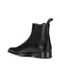 schwarze Chelsea Boots aus Leder von Doucal's