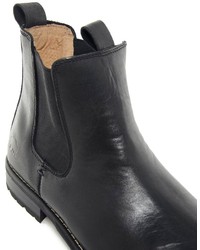 schwarze Chelsea Boots aus Leder