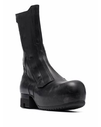 schwarze Chelsea Boots aus Leder von Rick Owens