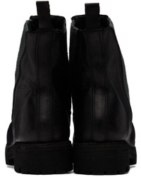 schwarze Chelsea Boots aus Leder von Guidi