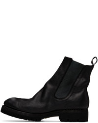 schwarze Chelsea Boots aus Leder von Guidi