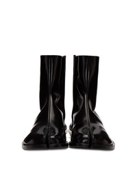 schwarze Chelsea Boots aus Leder von Maison Margiela