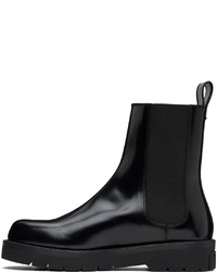schwarze Chelsea Boots aus Leder von Valentino Garavani