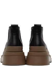 schwarze Chelsea Boots aus Leder von Bottega Veneta