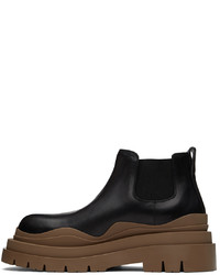 schwarze Chelsea Boots aus Leder von Bottega Veneta