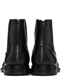 schwarze Chelsea Boots aus Leder von Taakk