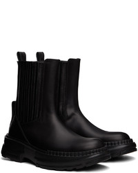 schwarze Chelsea Boots aus Leder von Solid Homme