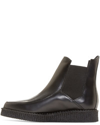 schwarze Chelsea Boots aus Leder von Underground