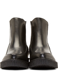 schwarze Chelsea Boots aus Leder von Underground