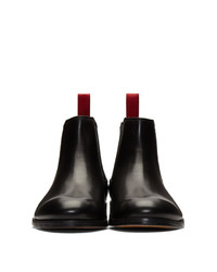 schwarze Chelsea Boots aus Leder von Paul Smith