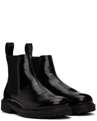 schwarze Chelsea Boots aus Leder von Diesel