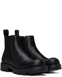 schwarze Chelsea Boots aus Leder von Diesel