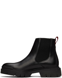 schwarze Chelsea Boots aus Leder von Hugo